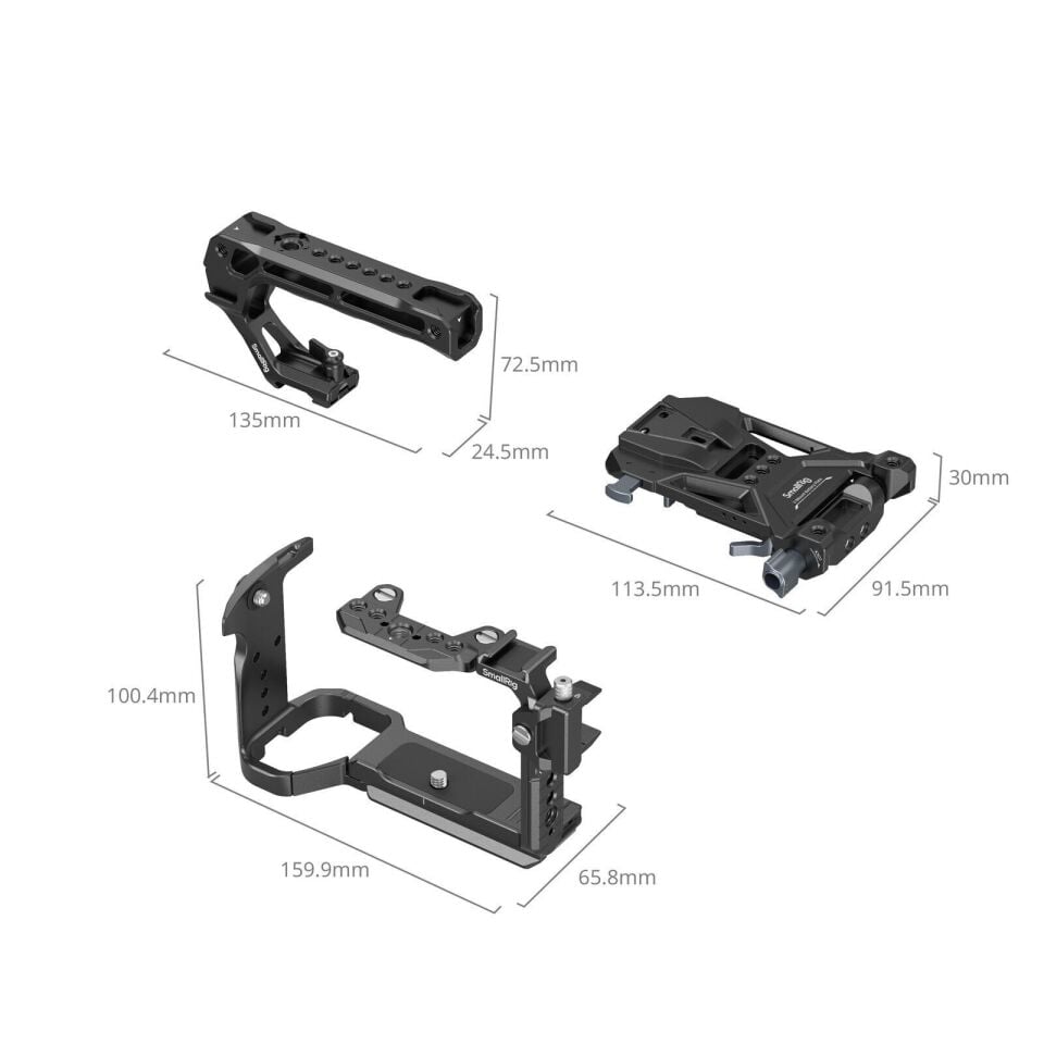 SmallRig 5590 Sony FX2  için Pil Plakalı  Gelişmiş Kafes Kiti