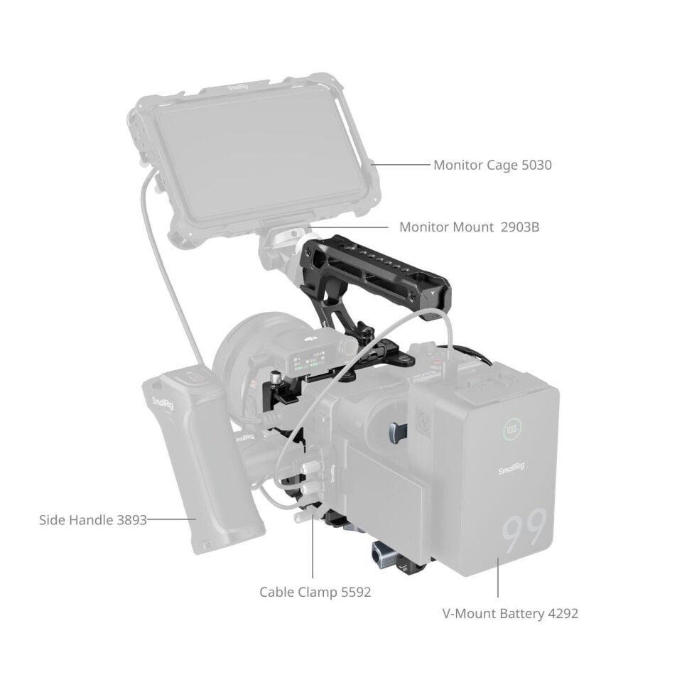 SmallRig 5590 Sony FX2  için Pil Plakalı  Gelişmiş Kafes Kiti