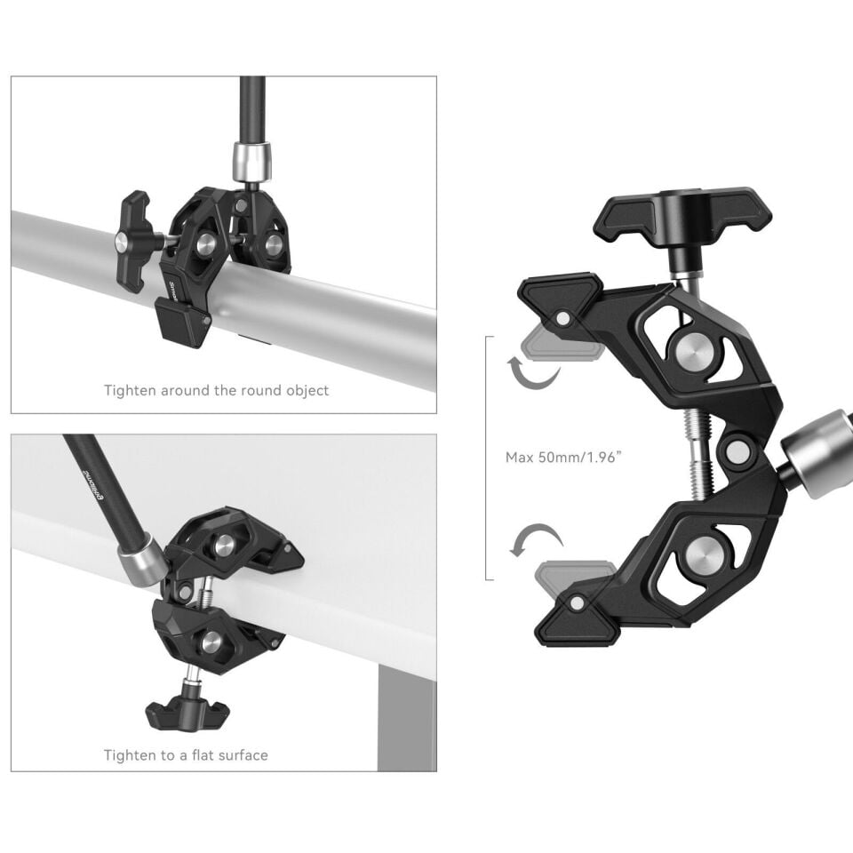 SmallRig 5312 Magic Arm Yengeç Şeklinde Kelepçeli