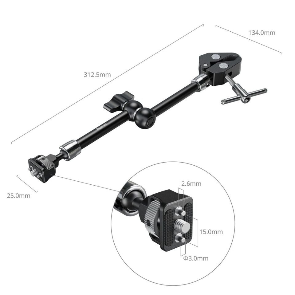 SmallRig 5311 Yengeç Şekilli Kelepçeli  Sihirli Kol (11'')