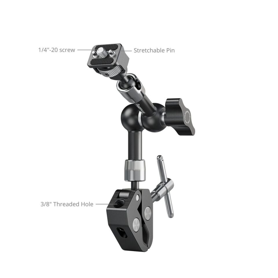 SmallRig 5310 Magic Arm Yengeç Şeklinde Kelepçeli (7'')