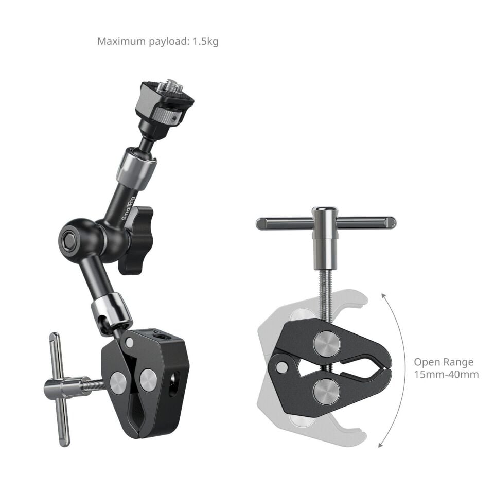 SmallRig 5310 Magic Arm Yengeç Şeklinde Kelepçeli (7'')