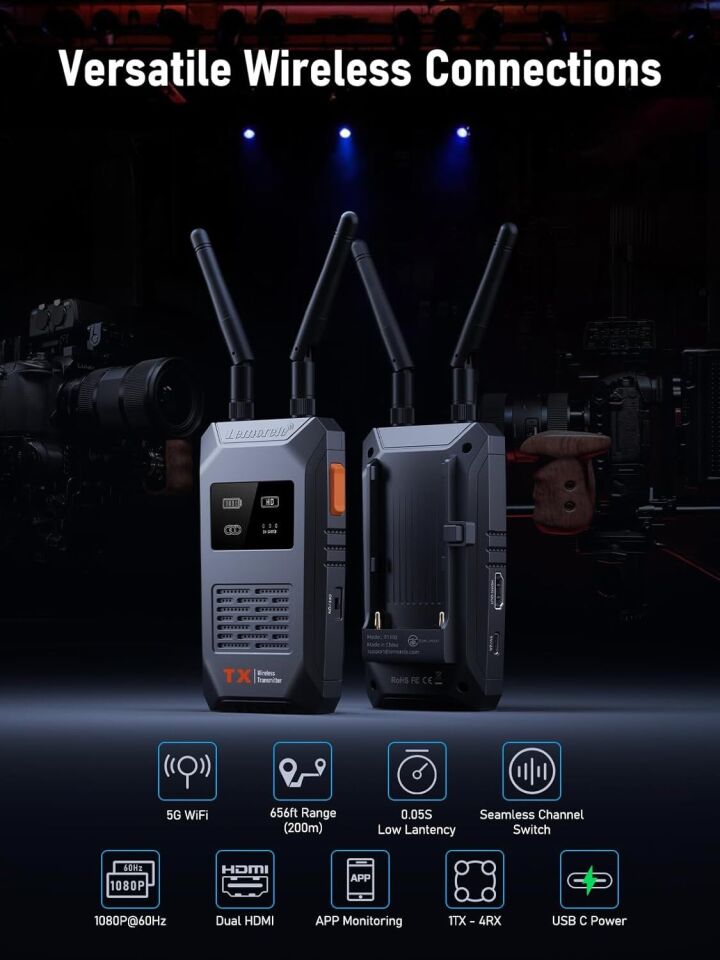 LEMORELE R1100 Ultra Kablosuz Video Görüntü Aktarıcı