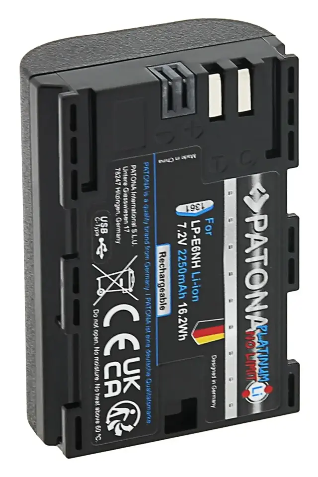 Patona 1361 Canon LP-E6P / E6NH Platinum Usb-C Girişli Batarya