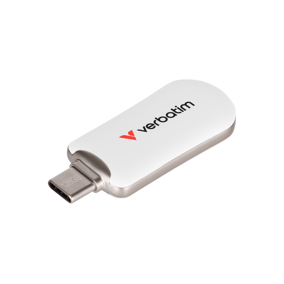 Verbatim 128GB Plectra Usb-C Usb Flash Bellek Beyaz Renk-(30229)