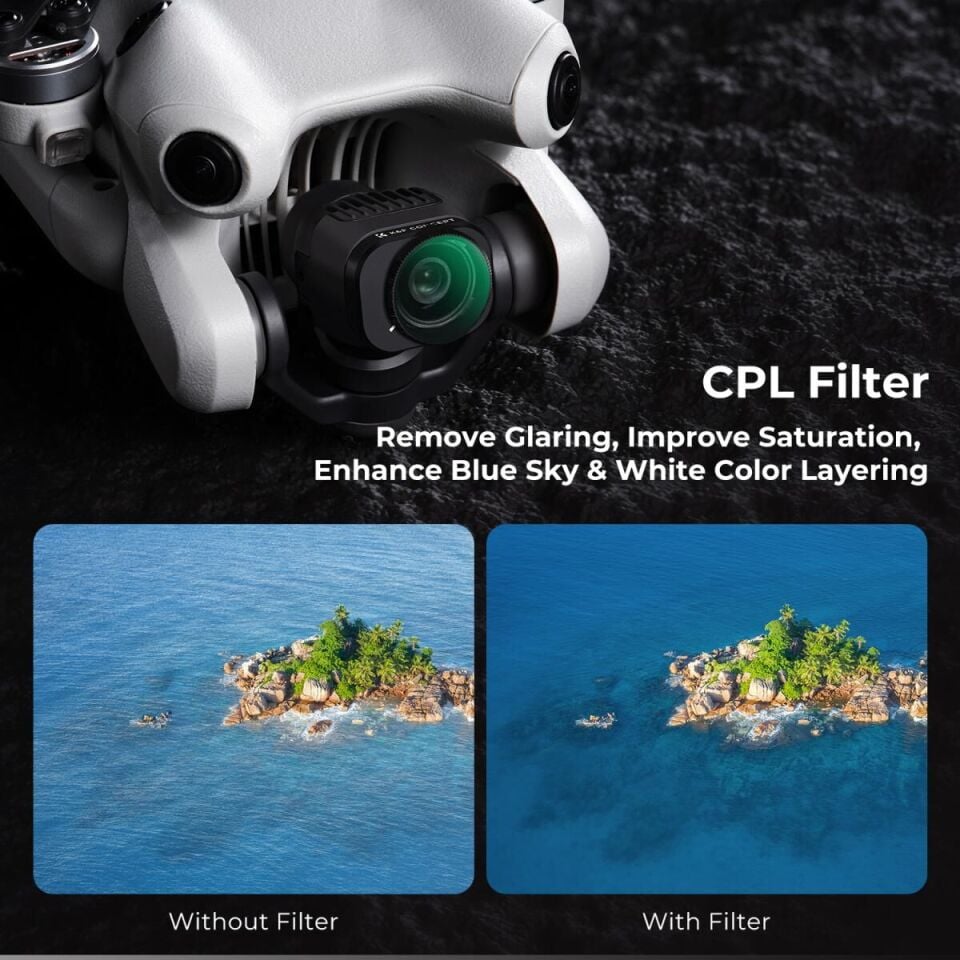 K&F DJI Mini 4 Pro ile Uyumlu CPL Filtre