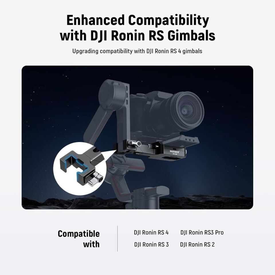 NEEWER CA108 DJI Ronin RS2 / RS3 / RS4 için Dikey  Hızlı Değiştirme Plakası
