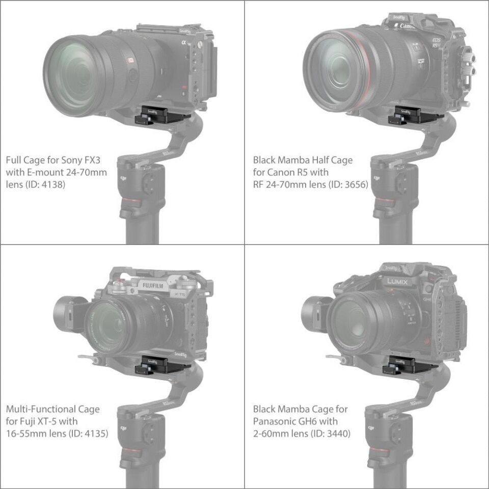 SmallRig 4195 DJI RS 3 Mini  için  Arca-Swiss Montaj Plakası