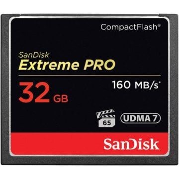 SanDisk 32GB Extreme CompactFlash 120MB/s Hafıza Kartı (2'li Paket)