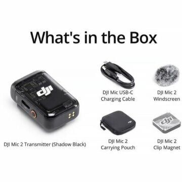 DJI Mic 2 Transmitter Dahili Mikrofonlu Kaydedici (Platinum White)