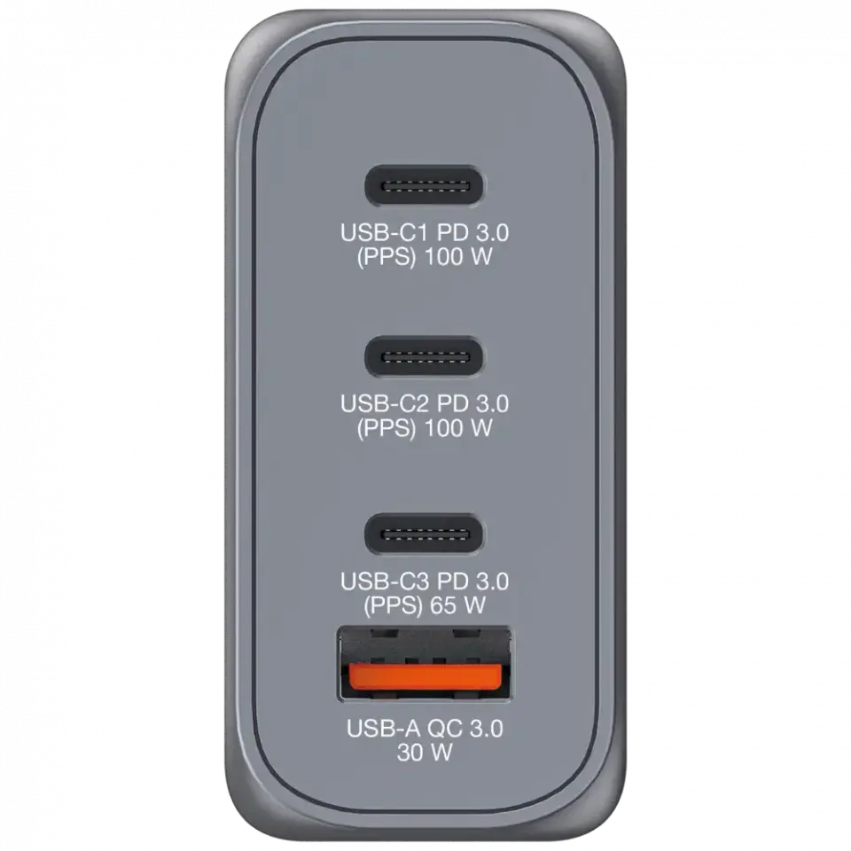 Verbatim 32202 - V GNC-100 GaN Charger 100W 3-USB-C /  1-USB-A  Çıkışa Sahiptir