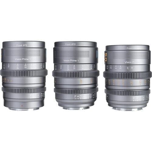 Sirui VP-1 Vision Prime T1.4 Full-Frame Multi-Mount Cine 3'lü Lens Kit