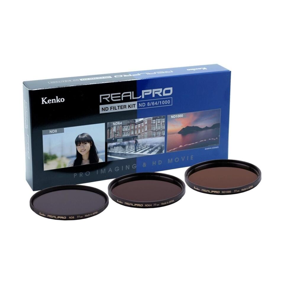 55 mm Real Pro ND Filtre Seti (ND8, ND64, ND1000)