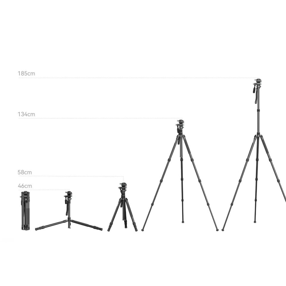 SmallRig  4307 CT195 Alüminyum Alaşımlı Video Tripod