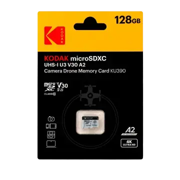 Kodak 128GB Micro SD UHS-I U3/V30/A1 Drone İçin KU390