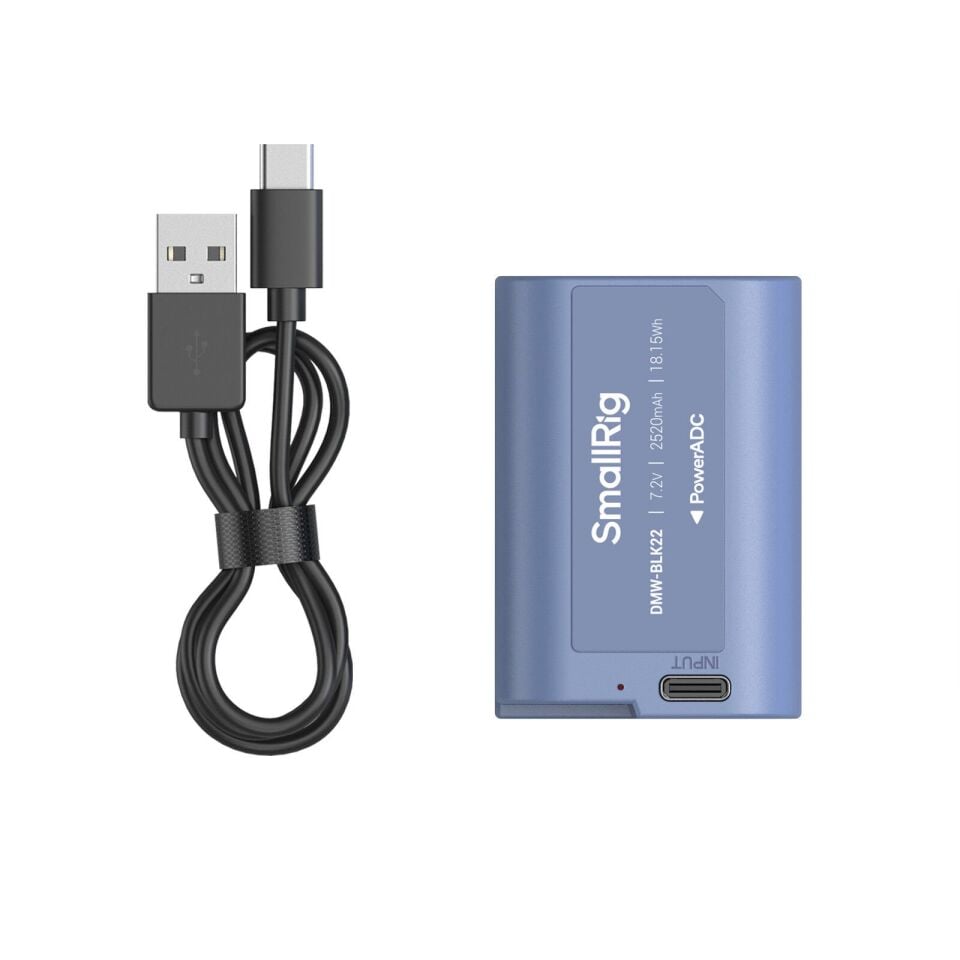 SmallRig 4906 DMW-BLK22 USB-C Şarj Edilebilir Kamera Pili