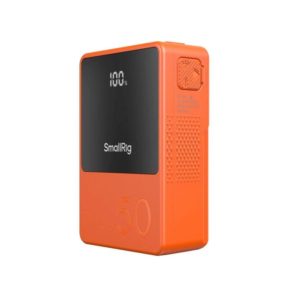 SmallRig 4871 VB50 Mini V Montajlı Pil (Turuncu)