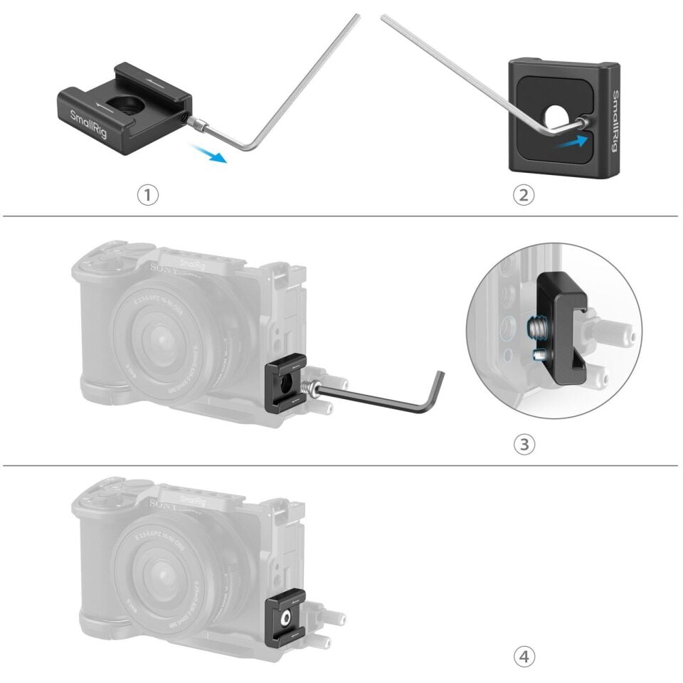 SmallRig 5032 Anti-Twist Metal Ayak Montaj Desteği (2 adet)
