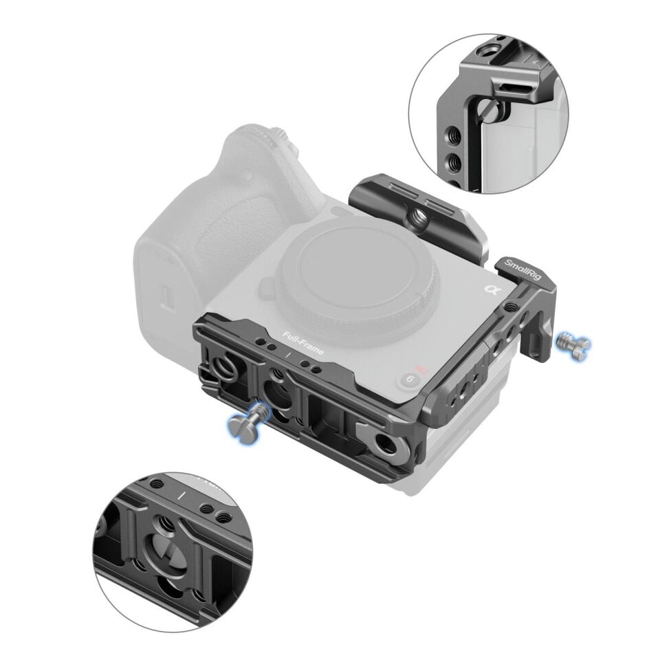 SmallRig 4772 Sony FX3 / FX3A / FX30 için  ''HawkLock'' Hızlı Çıkarma Yarım Kafesi