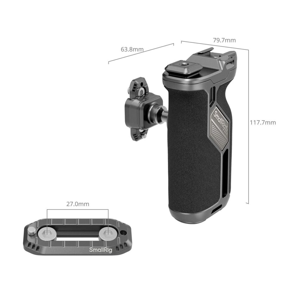 SmallRig 4485 HawkLock H21 Hızlı Çıkartmalı Döner Yan Sap Takımı