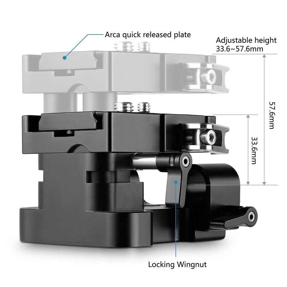 SmallRig 2092B 15mm Ray Destek Sistemi Taban Plakası