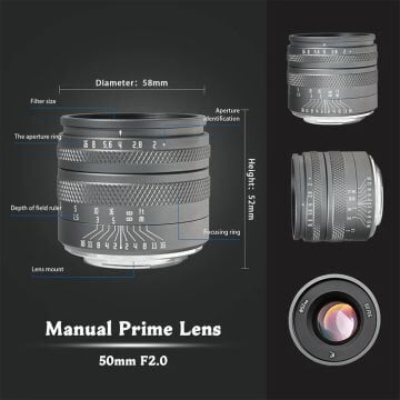 AstrHori 50mm F2.0 Full Frame Lens (Sony E)