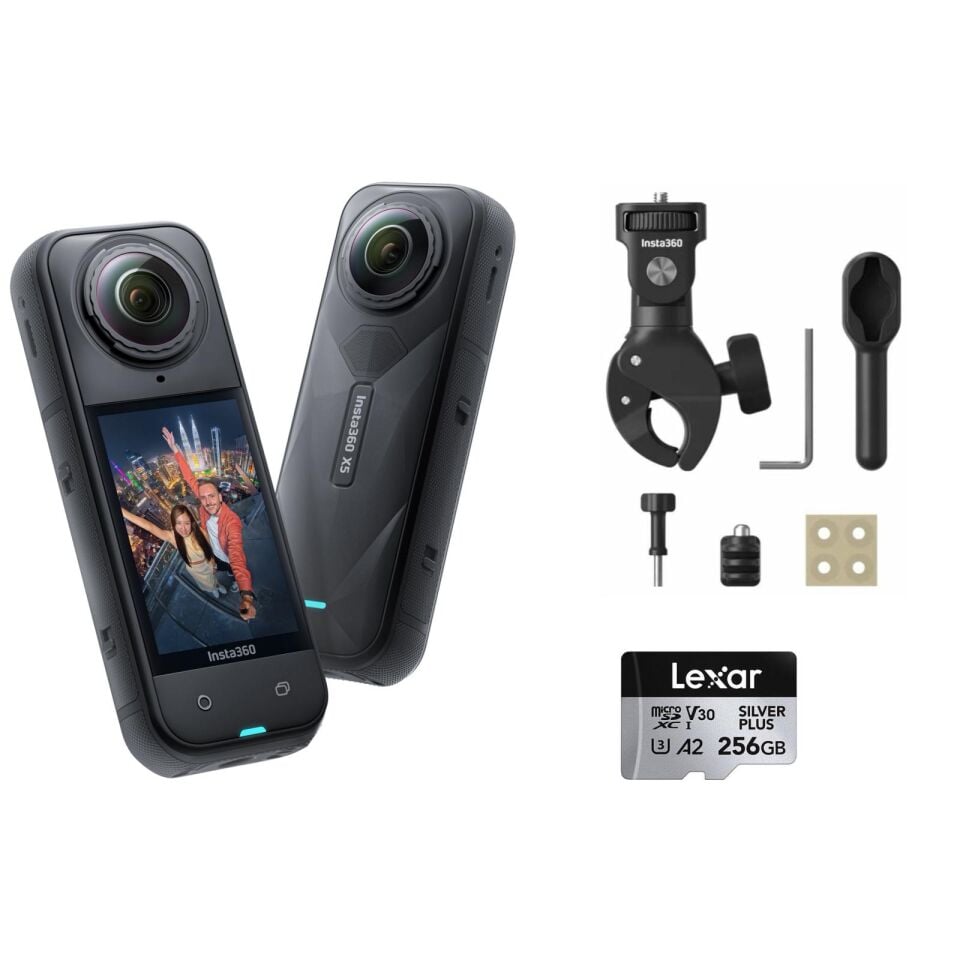 Insta360 X5 Aksiyon Kamerası - Motosiklet Kiti Heavy (256 GB)