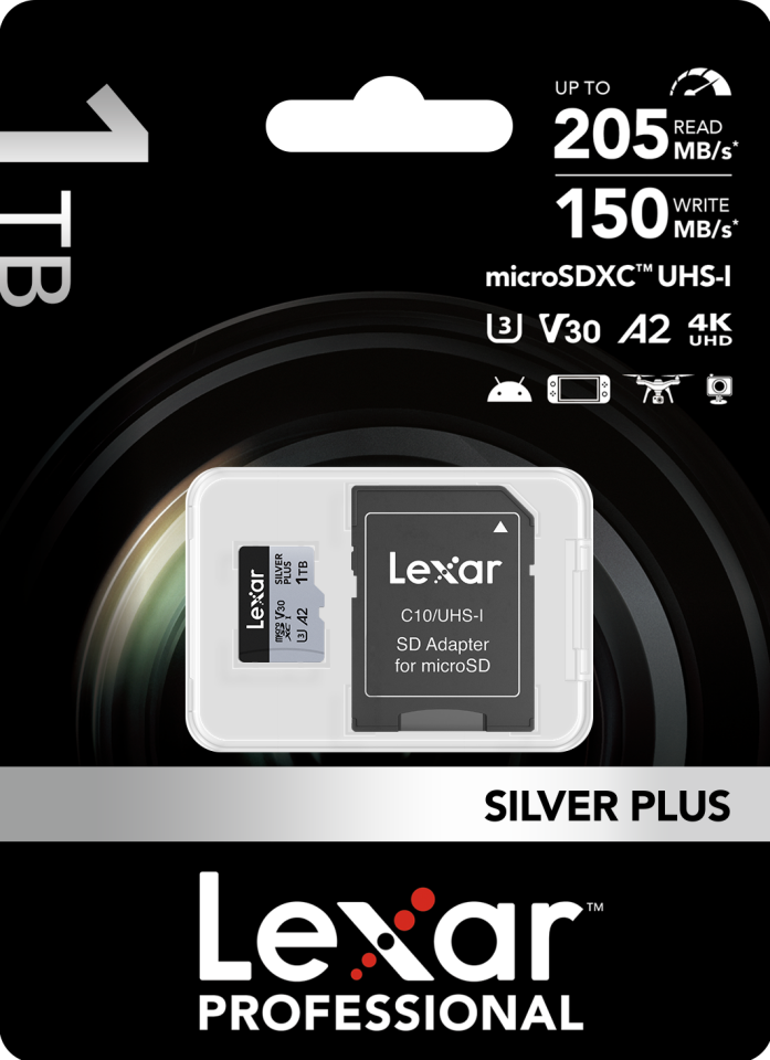 Lexar 1TB Professional SILVER PLUS UHS-I microSDXC V30 4K UHD Hafıza Kartı