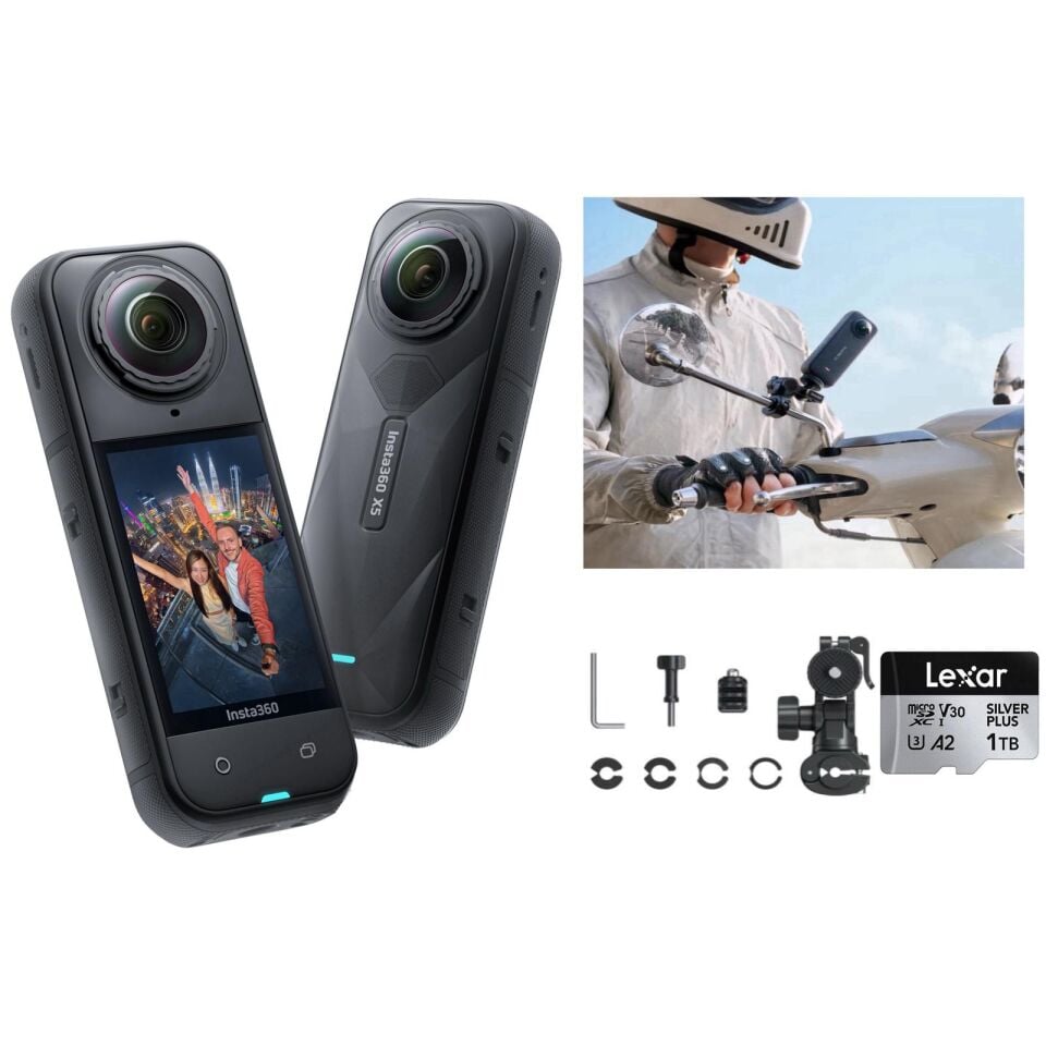 Insta360 X5 Aksiyon Kamerası Moto Ayna Kiti (1 TB)