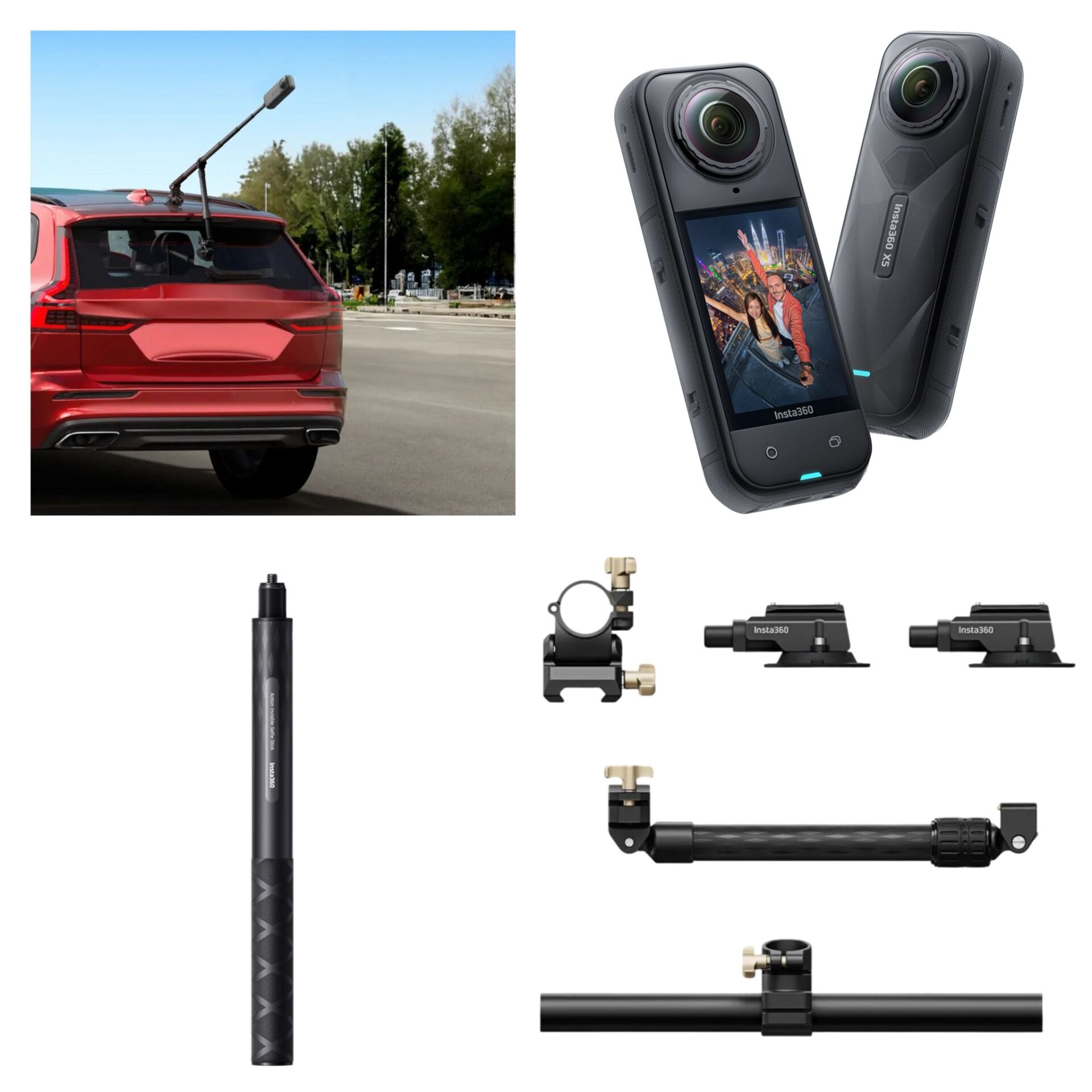 Insta360 X5 Aksiyon Kamerası - Racing Araç Kit Hafıza Kartı İstemiyorum