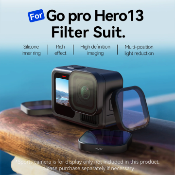 Telesin GoPro Hero 13 Filtre Seti CPL-ND8-ND16-ND32-ND64 (S5-FLT-14-TGP)