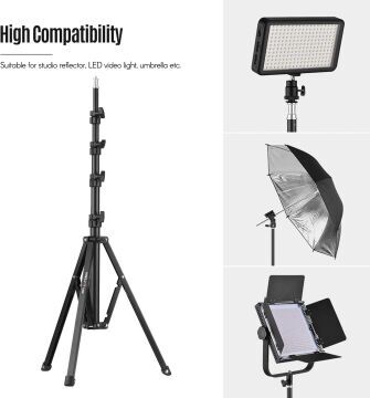 Kingjoy FL2009 Ayarlanabilir Metal Tripod Işık Standı 10kg