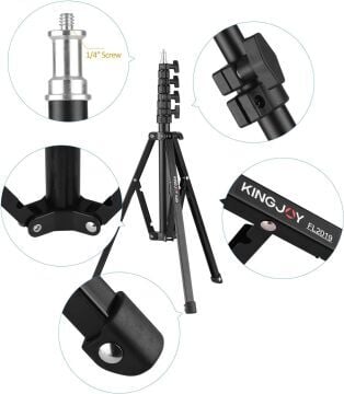 Kingjoy FL2009 Ayarlanabilir Metal Tripod Işık Standı 10kg