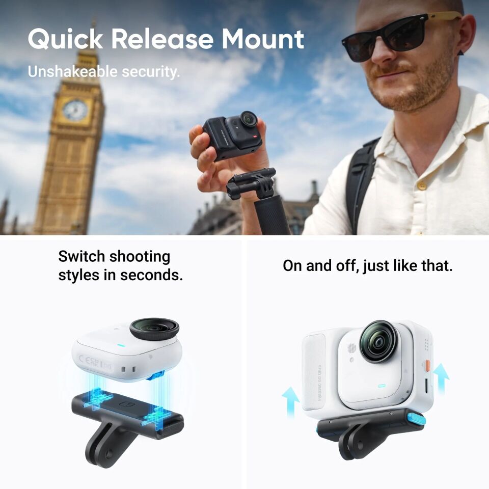 Insta360 Go Ultra Siyah Aksiyon Kamerası - Creator Kit