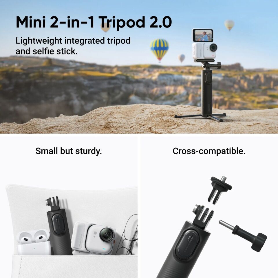 Insta360 Go Ultra Siyah Aksiyon Kamerası - Creator Kit
