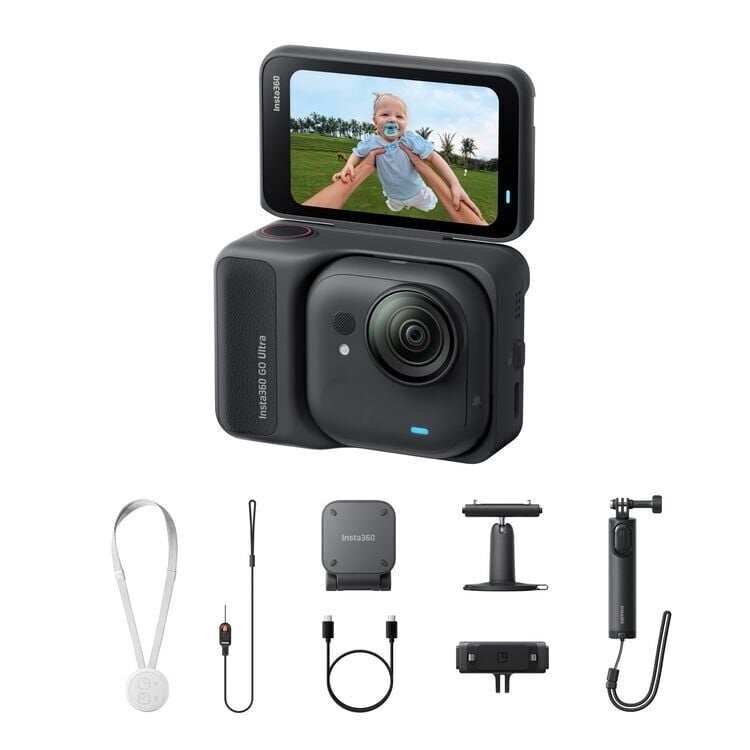 Insta360 Go Ultra Siyah Aksiyon Kamerası - Creator Kit