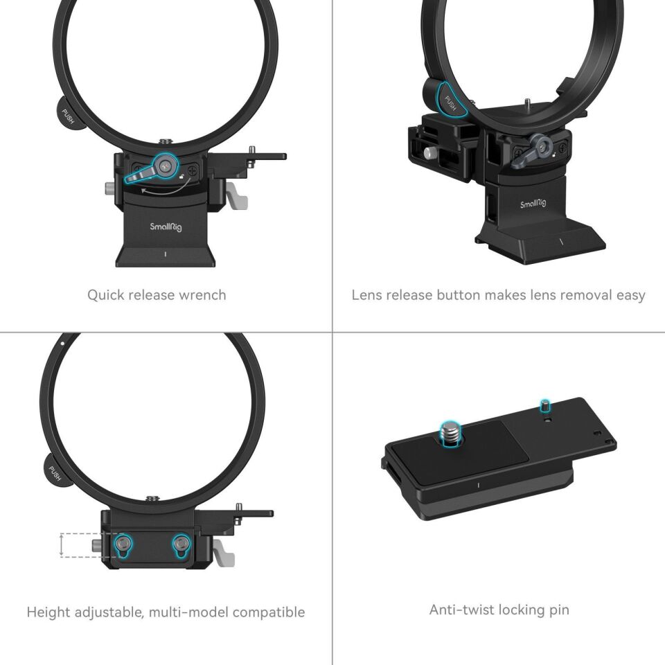 SmallRig 4305 FUJIFILM'e GFX Serisi İçin Döndürülebilir Yataydan Dikeye Montaj Plakası Kiti
