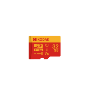 Kodak 32GB Micro SD UHS-I C10 U1 V10 Kart + Adaptör (Kırmızı)