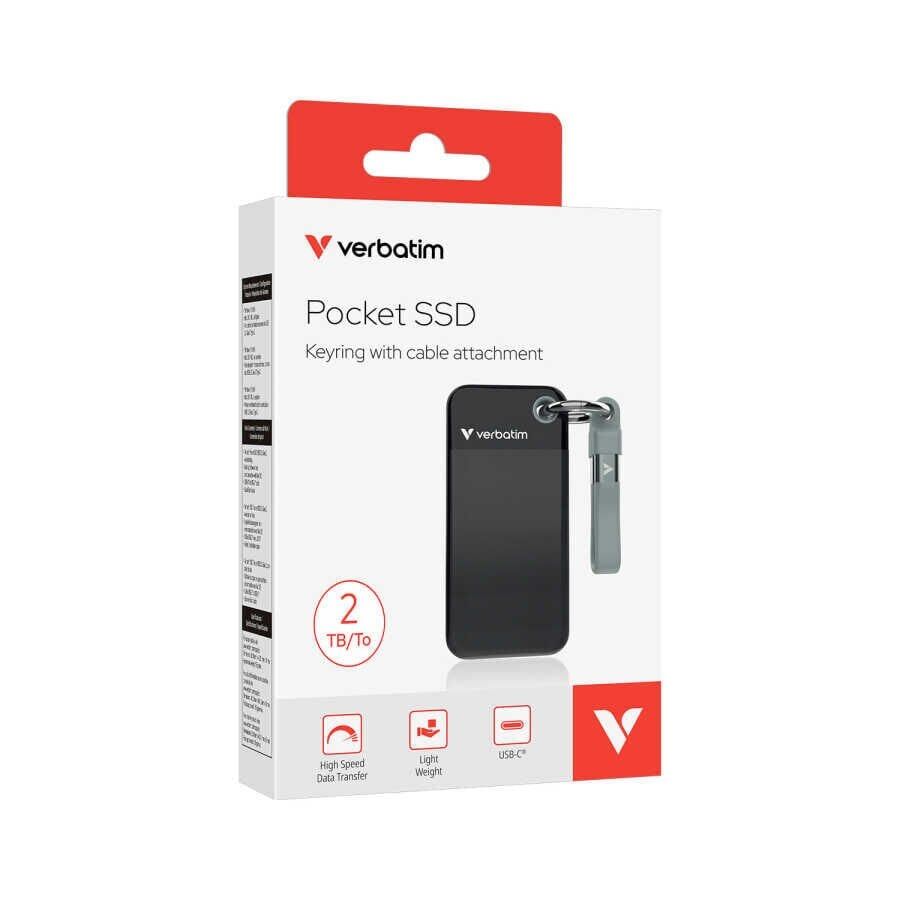 Verbatim V Pocket SSD USB3.2 GEN2 2TB Siyah