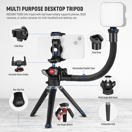 Neewer TS006 Çok Fonksiyonlu Mobil Tripod