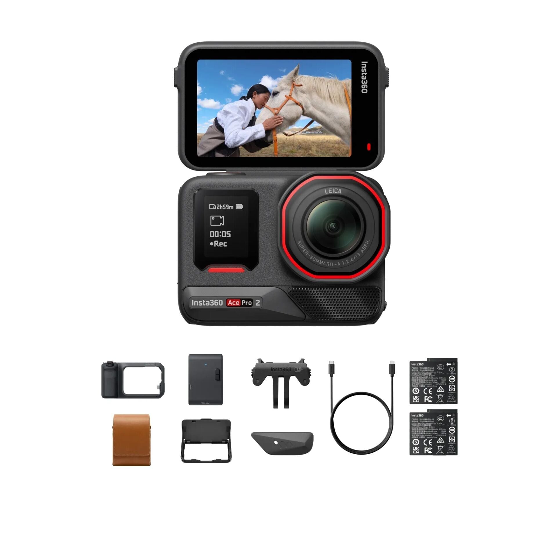 Insta360 Ace Pro 2 Çift Bataryalı Aksiyon Kamerası - Flash Print Kit
